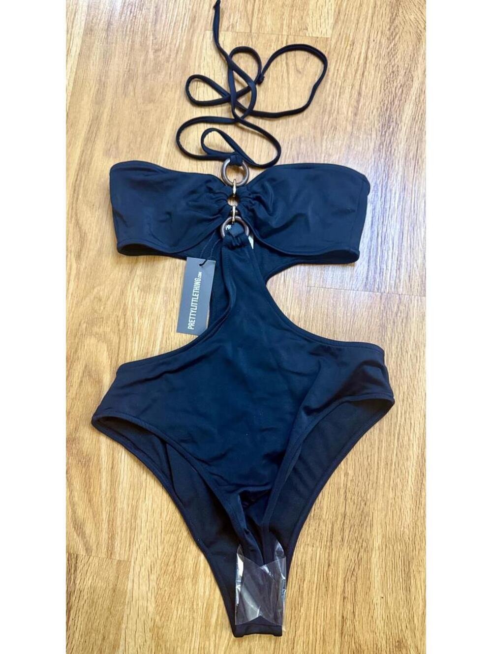 PRETTYLITTLETHING- Size 2 Black Swimsuit
